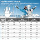 Odtmger - Waterproof Winter Ski Gloves, Warm & Breathable for Outdoor Sports