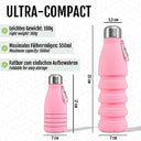 Perfekto24 - Collapsible Silicone Water Bottle, BPA Free, Non-Toxic, 550ml