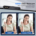 Wo-We - 1080P Face Recognition Webcam with Privacy Switch & Dual Microphones
