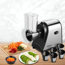 Nictemaw - 250W Electric Vegetable Slicer with 5 Stainless Steel Blades