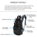 Ytljj - Breathable Foldable Dog Backpack, Travel Bag for Pets, Black, S