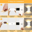 Lightess - Rechargeable LED Wall Sconce with Touch Control, Up Down Design