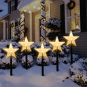 Mycznsyard Solar Christmas Star Pathway Lights for outdoor decor