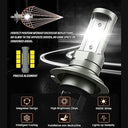 Pulilang - H7 LED Headlight Bulbs, 55W 12000LM, 6500K White, Anti Error Canbus
