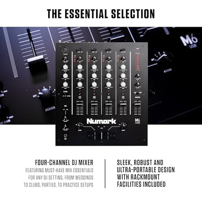 Numark - M6 USB 4-Channel DJ Mixer with Built-In Audio Interface