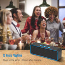 Kolaura - Portable Bluetooth 5.0 Speaker with 3D Stereo Bass, 12 Hour Playtime