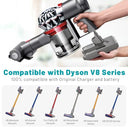 Dyson - V8 Battery Replacement 6000mAh, 21.6V, Compatible with SV10 V8 Series, Includes 2 Filters