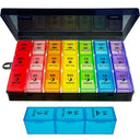 ZVZM Weekly Pill Box - 7 Compartments for Daily Meds