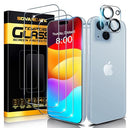 Sovarcate iPhone 15 Plus Screen Protector & Camera Lens Protector, HD clarity, 9H hardness