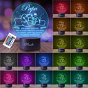 Plexido - Personalised 3D Illusion LED Night Light for Dad & Girlfriend