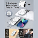 Hinyx - 2-in-1 Foldable Wireless Charger, 10W Qi-Certified, USB-C, Minimalist Design