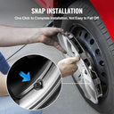 Vevor Wheel Rim Cover Hubcaps - 16" Diameter, Durable & Scratch-Resistant