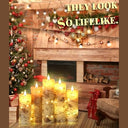 Da By - Hand Painted Birch Bark LED Candle Set with Remote & Dancing Flame