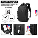 Kono - Lightweight Laptop Backpack with USB Charging Port, Durable Polyester Rucksack for Travel and Work