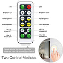 Bawoo - Under Cabinet LED Puck Lights 6 Pack, Remote Control, Dimmable 4000K