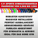 C.P. Sports - Vinyl Gymnastics Weights 0.5kg to 10kg, Non-Slip, Easy to Handle
