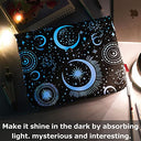 Lparkin - Glow in the Dark Padded Book Cover with Button & Extra Pocket, 11"x9"