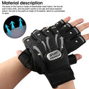 Proberos - Half Finger Riding Gloves for Men, Breathable Fabric, Fingerless Design, Ideal for Biking and Training