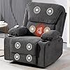 BRTHORY Rocker Recliner Chair with Massage and Heat - Dark Grey