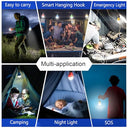 Pemotech - 6 Pcs Camping Lights Set, 5 LED & 1 RGB, Portable Lantern with Clip Hook