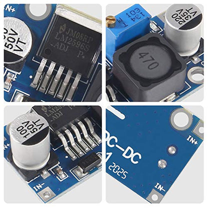 ATNSINC - 10-Pack LM2596 DC-DC Converters, Adjustable Voltage Regulator, High Efficiency Power Supply, Voltage Reducing Module