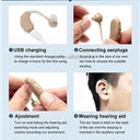 Hp - Beige Rechargeable Hearing Aid with Sound Amplifier & BTE Design