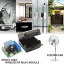 DieseRC - 433Mhz Wireless Remote Control Switch with 2 Transmitters, DC 12V, 1CH RF Relay Module