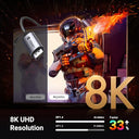 UGREEN - USB C to DisplayPort 1.4 Cable 8K@60Hz, 4K@240Hz, Thunderbolt 4/3 Compatible