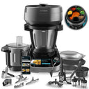 Cecotec Mambo CooKing Total Gourmet Food Processor in black with touchscreen and stainless steel jug