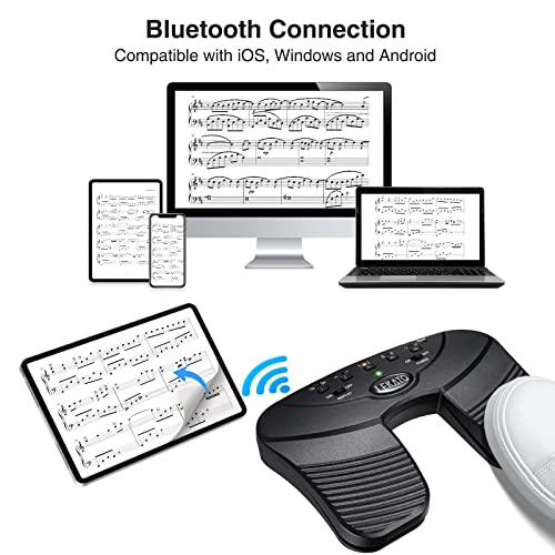LEKATO - Wireless Bluetooth Page Turner Pedal for iPad and Tablets