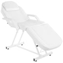 Bonnlo Adjustable Massage Table with a white finish, suitable for various beauty treatments