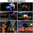 Hoidokly - Wireless LED Strobe Lights with Remote Control, 8 Colors, Rechargeable, Anti-Collision for Cars, Bikes, Drones (4pcs)