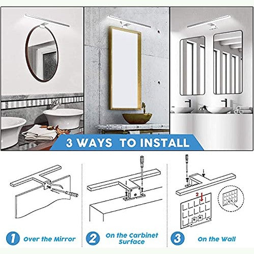 Azhien - LED Bathroom Mirror Light 10W 820LM 4000K IP44 Wall Lamp