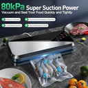 Deeprbetter - 80 kPa Vacuum Sealer for Food, 6 Modes, Cutter & Hose Included