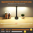 Fimilo - Dimmable LED Desk Lamp with USB Charging, Dual Swing Arm, Eye-Caring Design