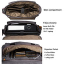 Estarer - Durable Grey Laptop Bag for 15-15.6 inch Devices, Water Resistant, Messenger Style, Reinforced Zippers