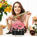 Whaline - 6Pcs Paper Flower Bags with Metal Chain, Ideal for Weddings & Gifts