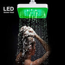 Tyenaza - 6 Inch Square LED Shower Head with 3 Color Changing Lights, Soft Rubber Nozzle