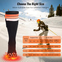 Meoneo - 2024 Large Heated Socks with APP Control, 17H Battery Life, 5 Temp Levels