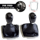 Eleonore Silver Black Gear Shift Knob 5 Gear 6 Speed Manual - For Ford Focus, C-Max, Galaxy - Dust Resistant