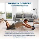 Mobiclinic - Ab Wheel Roller Set with Knee Mat for Core Training, Max 150 kg