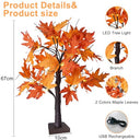 Estviig - 24 LED Maple Leaf Tree Light for Indoor Autumn Decor, 60cm
