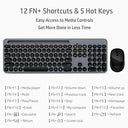 Leadsail - Wireless Keyboard and Mouse Combo with Ergonomic Design, Phone Holder, 2.4GHz Connectivity