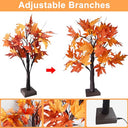 Estviig - 24 LED Maple Leaf Tree Light for Indoor Autumn Decor, 60cm