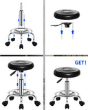 Generic PU Leather Stool - Adjustable Height