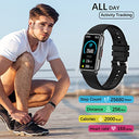 Ecosoon - IP68 Waterproof Smartwatch with Heart Rate Monitor & 123 Sports Modes