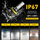 AUXITO - H11 Fog Light Bulbs 6500K White, 350% Brightness, Easy 8-min Install