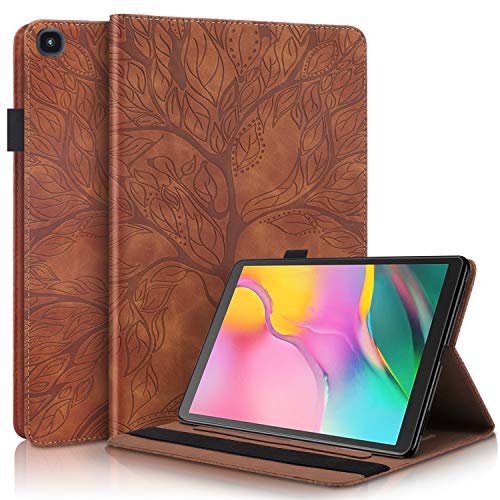 Samsung - Premium Slim PU Leather Folio Case for Galaxy Tab A 10.1 2019 - Brown
