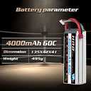 HRB - 5S 4000mAh 18.5V 60C Lipo Battery Pack for RC Cars, Airplanes, Trucks