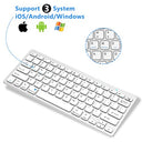 GAOJIE - Wireless Bluetooth Keyboard for iPad, Android, iOS, Windows, Silver